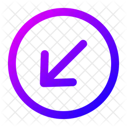 Down Left Arrow  Icon