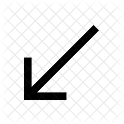 Down Left Arrow  Icon