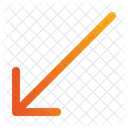 Down Left Arrow  Icon