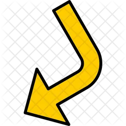 Down Left Arrow  Icon