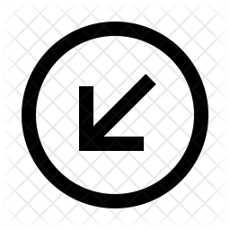 Down left arrow Icon
