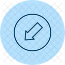 Down left arrow  Icon