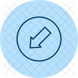 Down left arrow  Icon