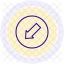 Down left arrow  Icon