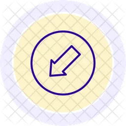 Down left arrow  Icon