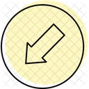 Down left arrow  Icon