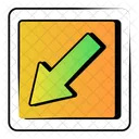 Down Left Arrow  Icon