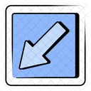 Down Left Arrow Direction Navigation Icon