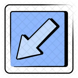 Down Left Arrow  Icon