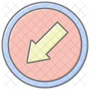 Down left arrow  Icon