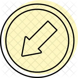 Down left arrow  Icon