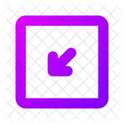 Down Left Arrow  Icon