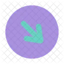 Down Left Arrow  Icon