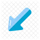 Down Left Arrow  Icon