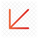 Down Left Arrows  Icon