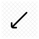 Down Left Diagonal Icon