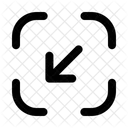 Down Left Scanarrow Navigation Navigate Icon