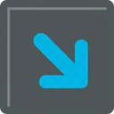 Down Right Arrow Direction Icon
