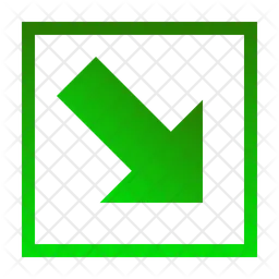 Down Right Arrow  Icon