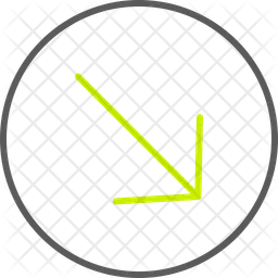 Down Right Arrow  Icon