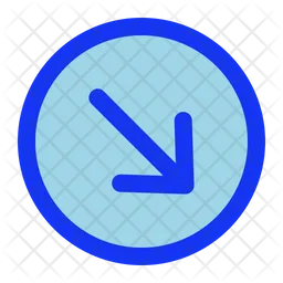 Down Right Arrow  Icon