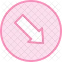 Down right arrow  Icon