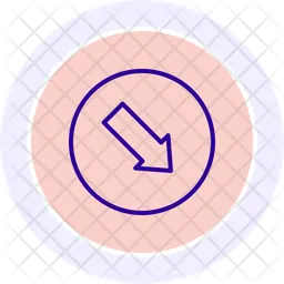 Down right arrow  Icon