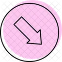 Down right arrow  Icon