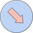 Down right arrow  Icon