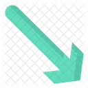 Down right arrow icon  Icon