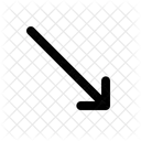 Down Right Arrow Arrow Line Icon