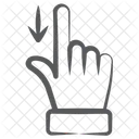Down Scroll Hand Flick Hand Gesture Icon