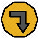 Down Sign  Icon