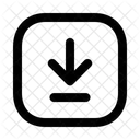 Down Square Linearrow Navigation Navigate Icon