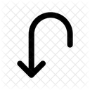 Down Turn Arrow Navigation Navigate Icon