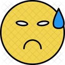 Downcast Emoji Face Icon