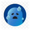 Downcast Face With Sweat Emoji Emoticon Icon