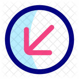 Downleft Arrow  Icon