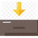Arrow Down Download File Icon