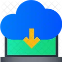 Aus Der Cloud Herunterladen Cloud Daten Herunterladen Daten Herunterladen Icon