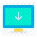 Downloading In Computer Computer Monitor Icon