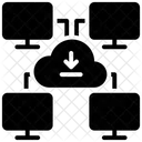 Dados Em Nuvem Download Em Nuvem Armazenamento Em Nuvem Ícone