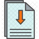 Download File Arrow Down Document Icon