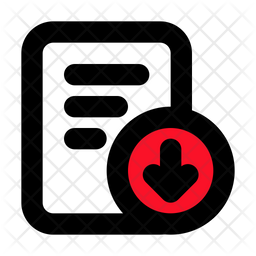 Download File Icon - Download in Colored Outline Style