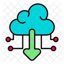 Download File On Cloud  Icon