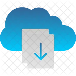 Download File On Cloud  Icon