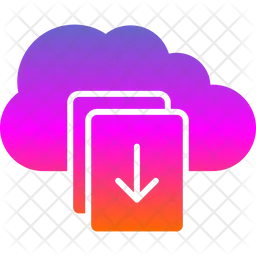 Download File On Cloud  Icon