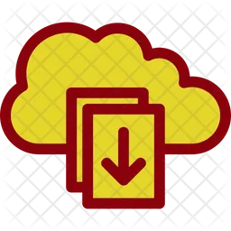 Download File On Cloud  Icon