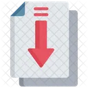Download Document Arrow Note Icon