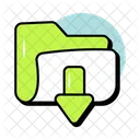 Download Folder Downloading Document Icon